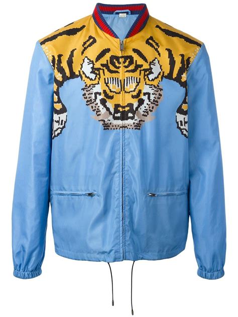 gucci jersey bomber jacket with panther|Gucci tiger bomber jacket.